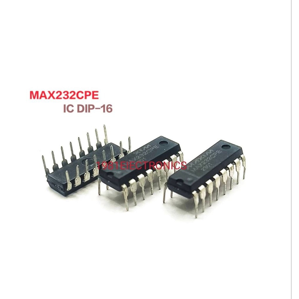 ราคาต่อ 1ตัว 👉👉 MAX232CPE+ MAX232 232CPE IC DIP-16 RS-232 Interface IC Multichannel RS-232 Drivers ไ