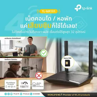 TP-Link เราเตอร์ใส่ซิมและกล้องวงจรปิด [ชุดเริ่มต้นสำหรับร้านค้า] TL-MR101 เราเตอร์ใส่ซิม รองรับ 4G LTE และ Tapo C200