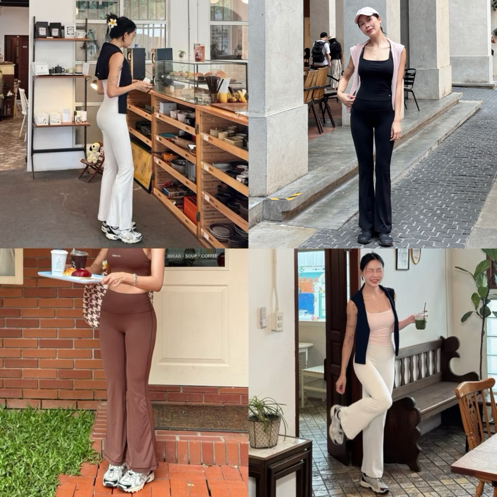 Sisness ActiveAura Pants กางเกงออกกำลังกายทรงปลายขากว้าง ใส่สวย แฟชั่น ผ้ากระชับเก็บเอว ไม่รั้งเป้า