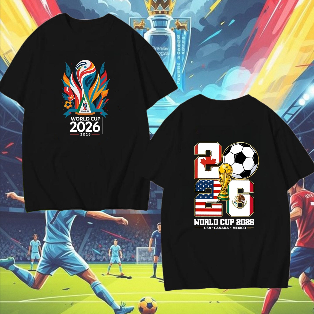 เสื้อยืดสำหรับแฟนบอลฟุตบอลโลก ปี 2026 (สหรัฐฯ, แคนาดา และเม็กซิโก) – เหมาะสำหรับสวมใส่ทุกวัน