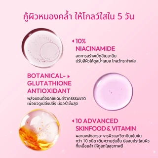 Let It Glow 10%Niacinamide Daylight Brightening Serum Gel เซรั่มเนื้อเจลซึมไว ปรับผิวกระจ่างใสขึ้น