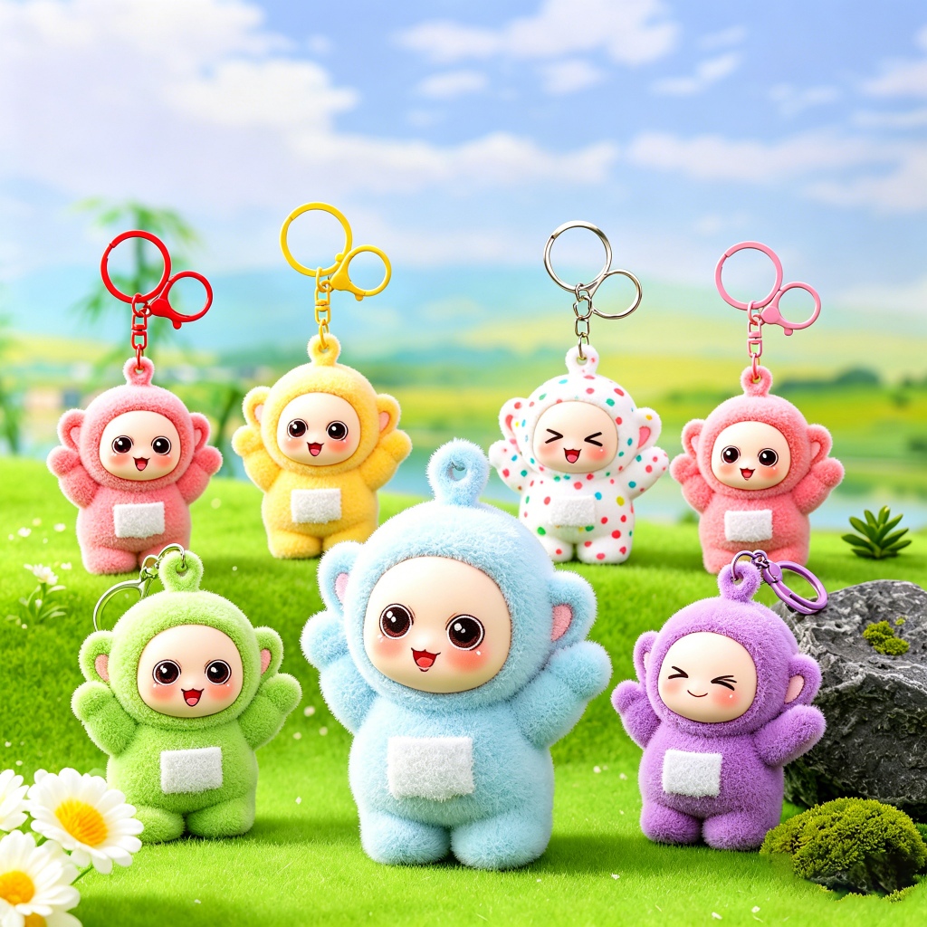 💯【พร้อมส่ง】💯Teletubbies Series พวงกุญแจการ์ตูนจี้ขนาดเล็กตุ๊กตาเล่นอินเทรนด์จี้กระเป๋าคู่