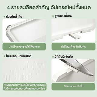 CAMEL เขียง สแตนเลส 304 เกรดอาหาร ใช้2ด้าน แยกดิบสุก ทนทาน ไม่เป็นสนิม ใช้ได้นาน พร้อมที่ลับมีด