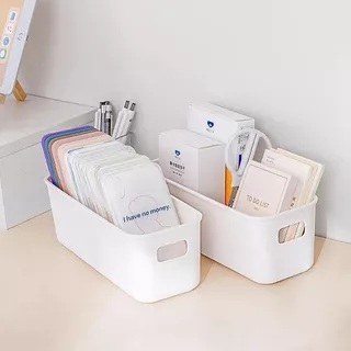 5PCS เก็บเครื่องสําอางค์ กล่องพลาสติกเก็บของ ที่เก็บของในครัว จัดระเบียบครัว สำนักงานและที่บ้าน หนาและทนทาน