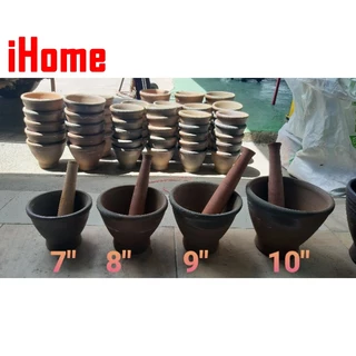 ihome otop ครกหินทราย เนื้อเหนียว ครกดินเผา ครกตำส้มตำ 5-10นิ้ว เหมาะใช้เปิดร้านและในบ้าน โรงงานผลิดครกใหญ่ที่สุดในไทย