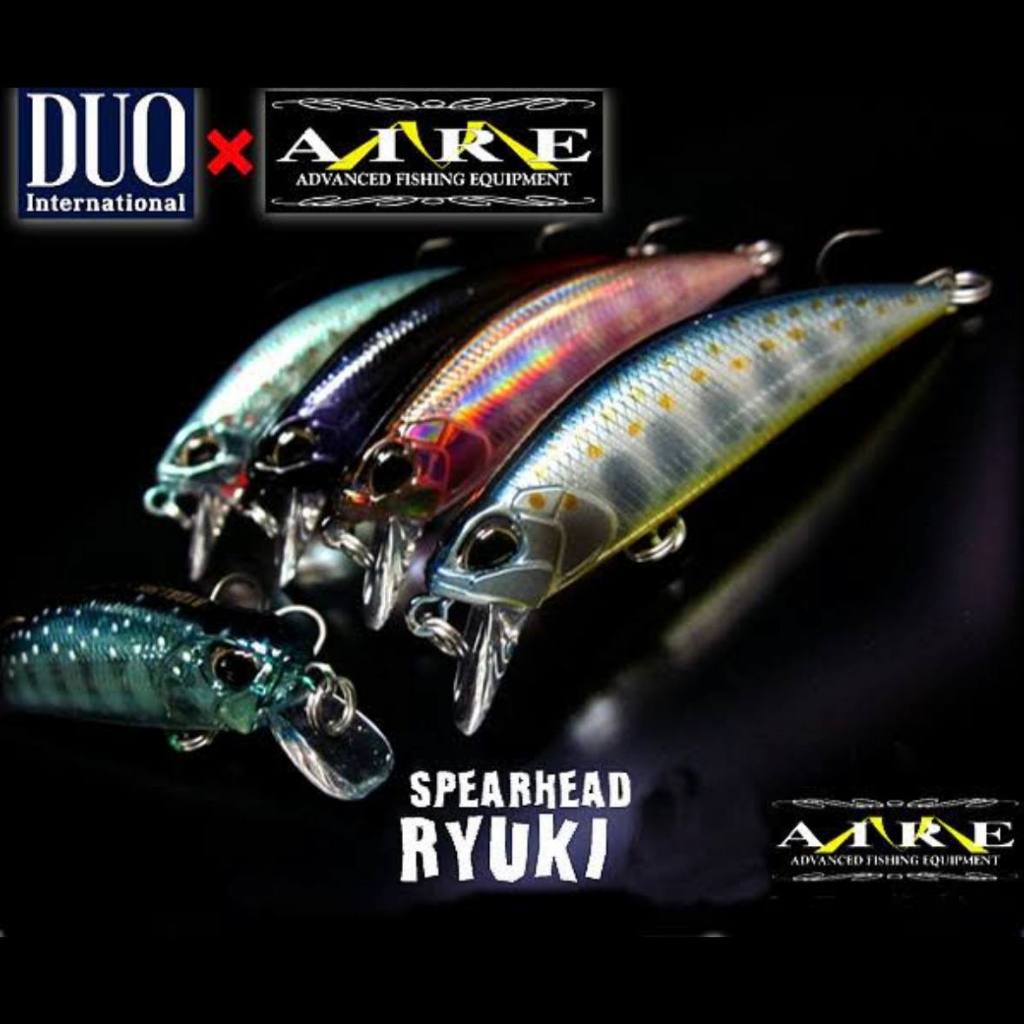 DUO Spearhead Ryuki 38S/45S AIRE เหยื่อจม Sinking Minnow 38mm/45mm สำหรับตกปลากระสูบ ปลาช่อน ปลากระพ