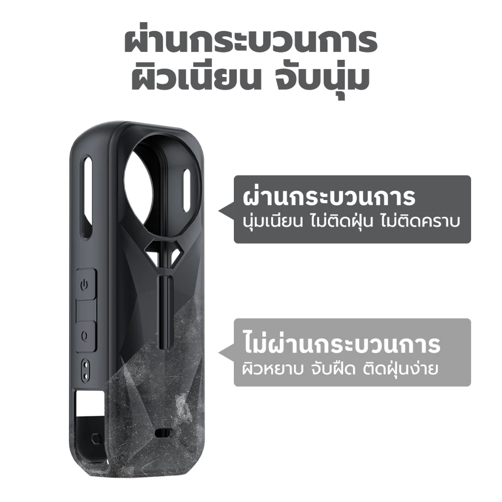 Silicone Case For Insta360 X4 / X5 ซิลิโคนกันกระแทก พร้อมฝาครอบเลนส์ thumbnail 7
