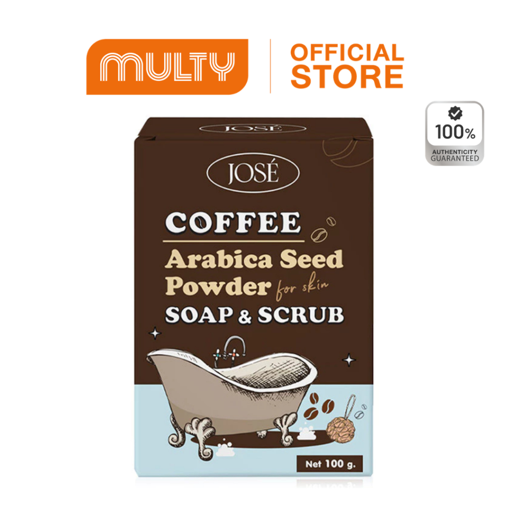 Jose Coffee Arabica Seed Soap&Scrub 100 g.สบู่สครับสูตรพิเศษ
