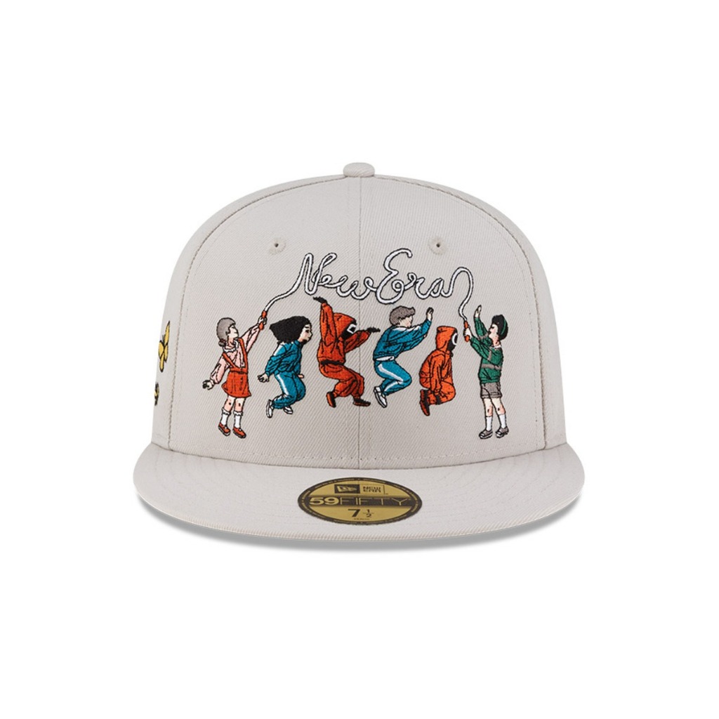 NEW ERA 60766453 SQUID GAME SKIPPING 59FIFTY SQUGAM STN STONE