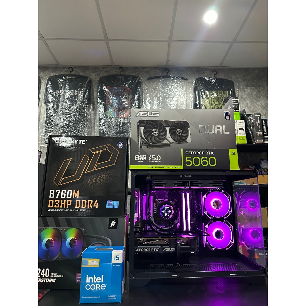 คอมเซ็ต มือสอง Spec I5 14400f / Asus 5060 8gb / B760M D3HP DDR4 / Ram 16gb(8*2) bus 3200 / M.2 500gb