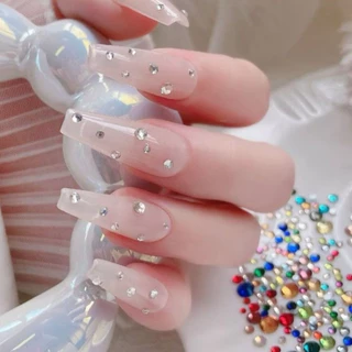 เพชรเทียม เกรดA (3mm.) 💜แบ่งขาย อะไหล่ติดเล็บเจล 🇹🇭(พร้อมส่ง)