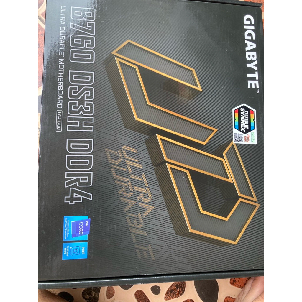 gig b760 ds3h atx ddr4 ของใหม่ ประกัน synnex 3/2028 รองรับ i3,i5,i7,i9 gen12-14 ทุกตัว