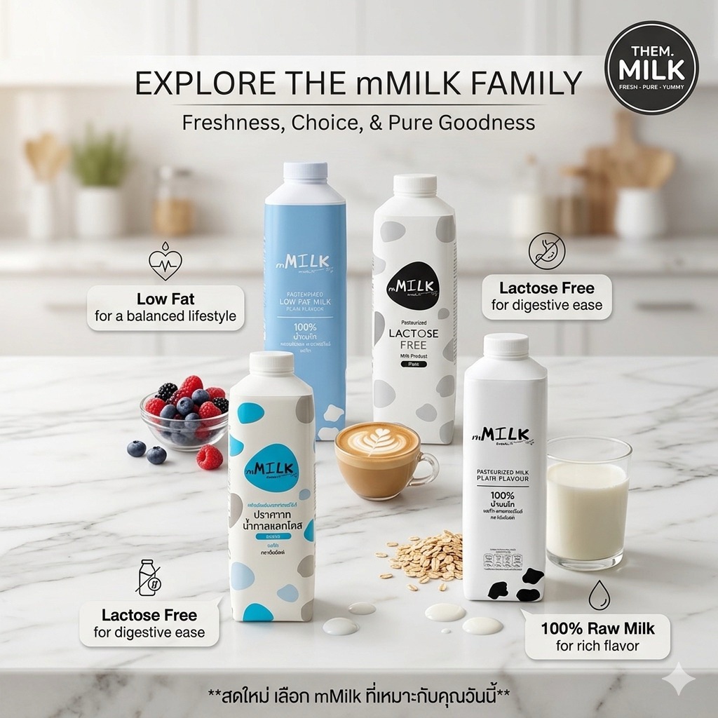 MMILK เอ็มมิ้ลค์นมรสพาสเจอร์ไรซ์ 1000ml