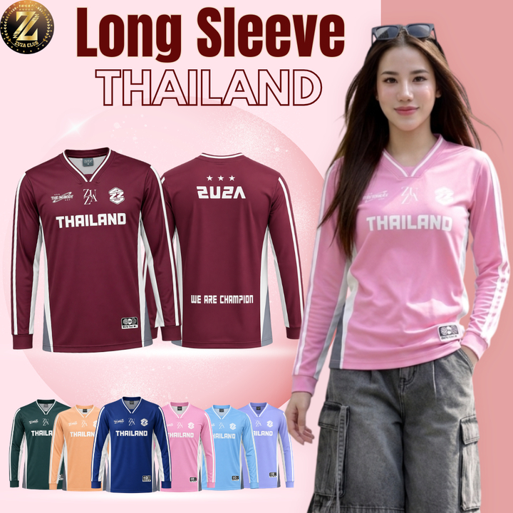 ZUZA - Longsleeve THAILAND FC เสื้อแขนยาว ปลายจั๊มพ์ พิมพ์ลาย เนื้อผ้าไมโครฯ นุ่มพิเศษ สวมใส่สบายใส่ได้ทั้งผู้ชายผู้หญิง
