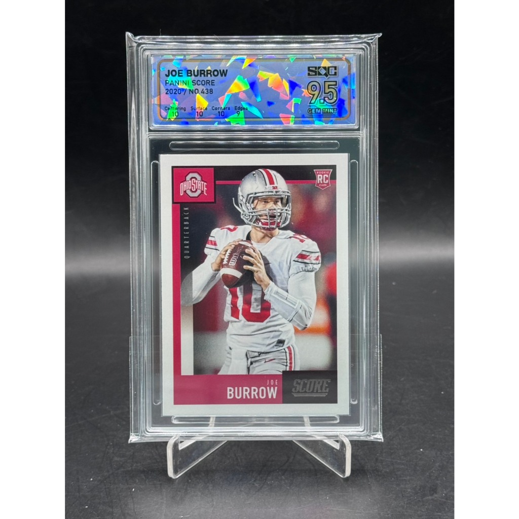 2020 Panini Score JOE BURROW Rookie Card #438 SQC 9.5 GEM MINT 10/10/10