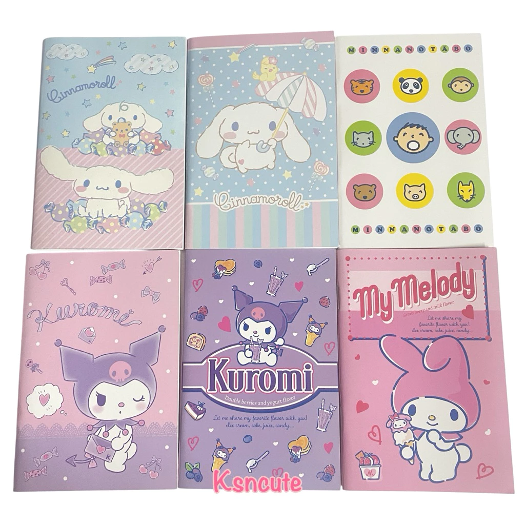 สมุดโน๊ต (14ลาย) มีเส้น ลาย sanrio size S(เล็ก) mymelody cinnamoroll