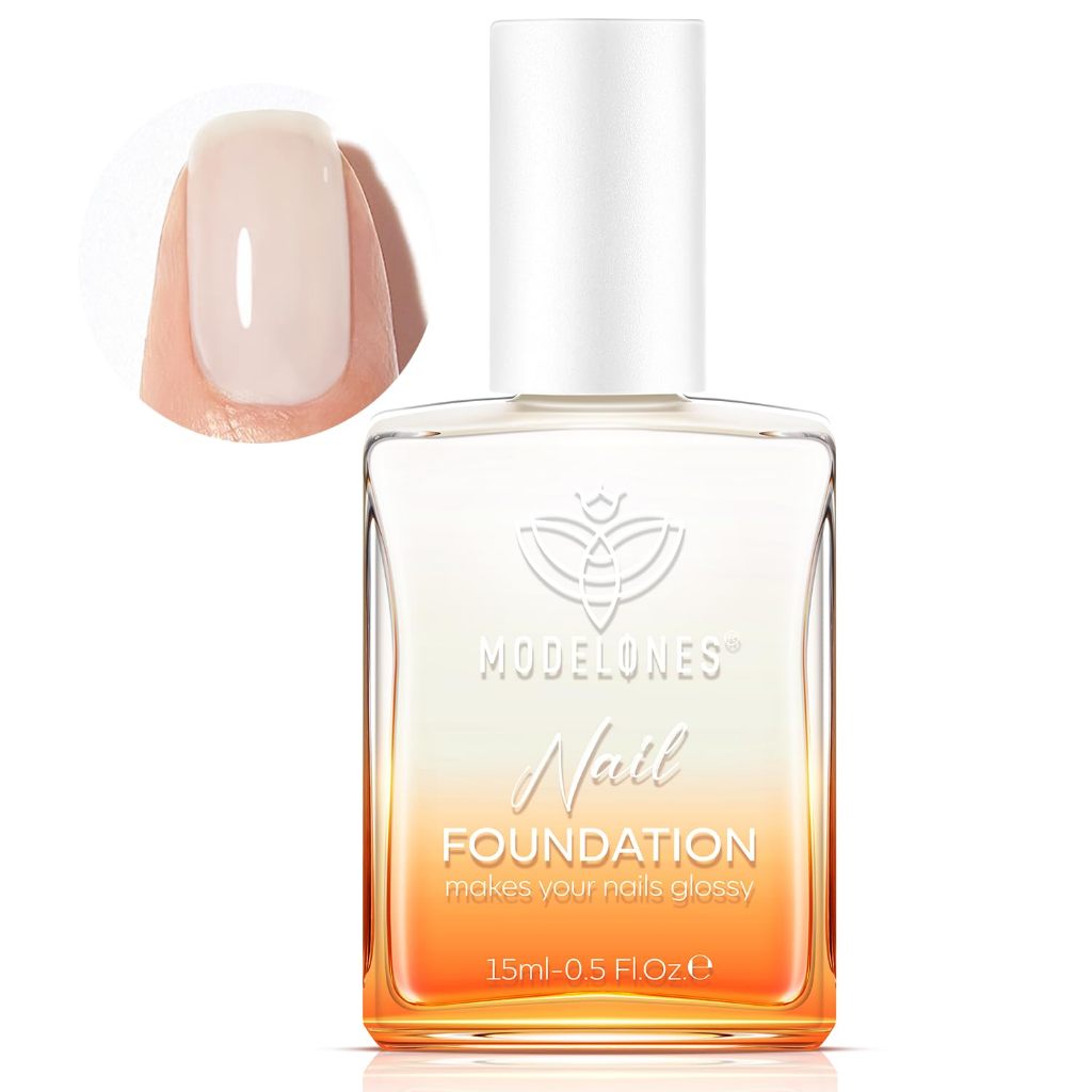 Modelones น้ำยาบำรุงเล็บ สีขาวน้ำนม ปกปิดเล็บไม่สมบูรณ์แบบ ฟื้นฟู แข็งแรง 15ml ของขวัญผู้หญิง