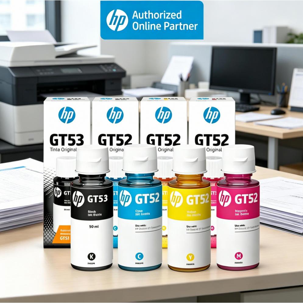 HP  GT53/GT52 หมึกเติมแท้ มีกล่อง For HP Smart Tank 415/ 315 / 515 / 500 / 515 / 615 / 410 / 115