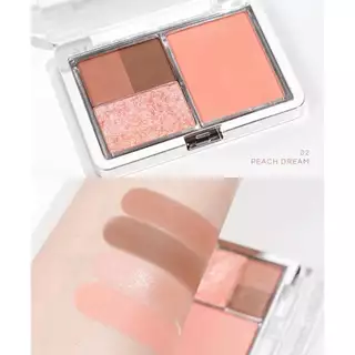 Sivanna Colors Play Colors Make Up Pocket : HF683 พาเลทท์ตา และแก้ม 4เฉดสีในตลับเดียว มีทั้งเนื้อ แมทท์และชิมเมอร์