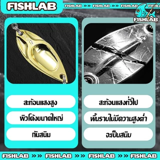 เหยื่อปลอม Gold/Silver เหยื่อปลอมตกปลา อุปกรณ์ตกปลา Metal Spoon เหยื่อตกปลาช่อน 1pcs