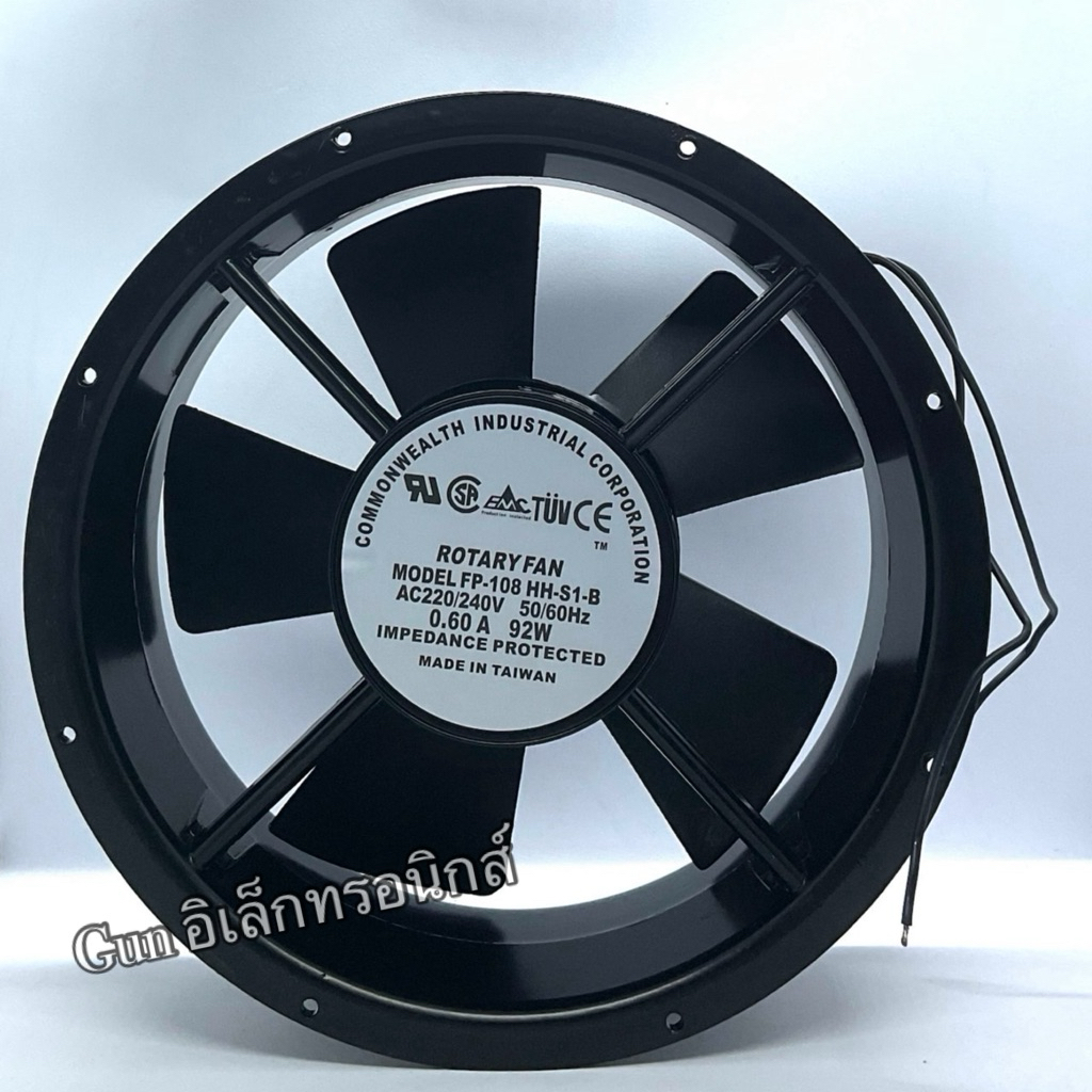 พัดลม 10นิ้ว กลม MODEL FP-108 HH-S1-B AC220/240V 0.60A 92W Taiwan พร้อมส่ง