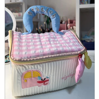 กระเป๋ามินิ Travel Cute Storage Bag สไตล์ กระเป๋าเครื่องสำอางแบบใหม่ มีช่องแยก มีซิป