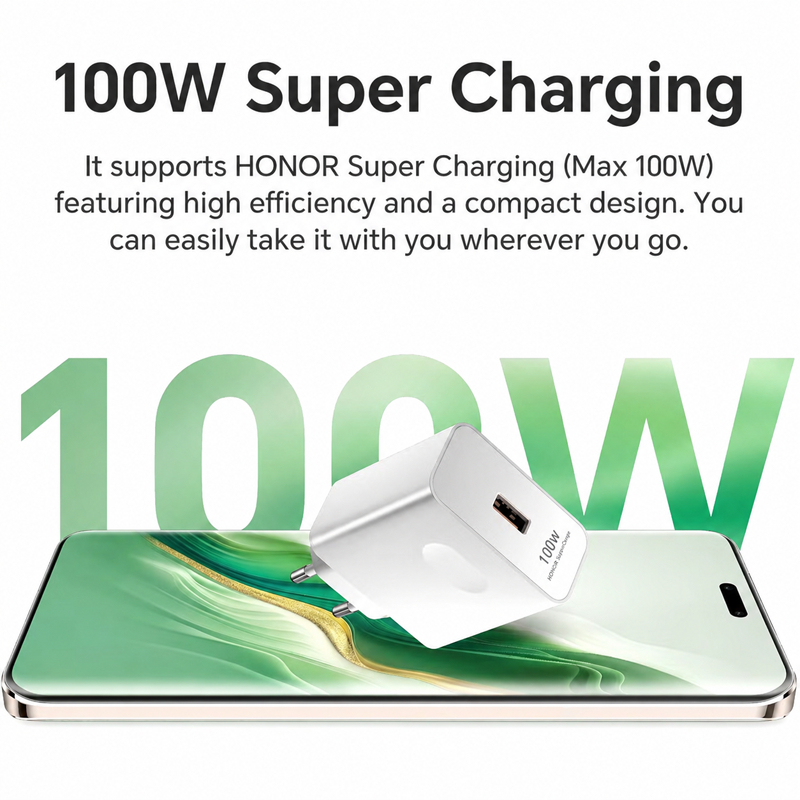 เเท้⚡ชุดชาร์จ HONOR 100W/66W SuperCharge Adapter Original HONOR200-X9c,Magic V3,HONOR70,HONOR90