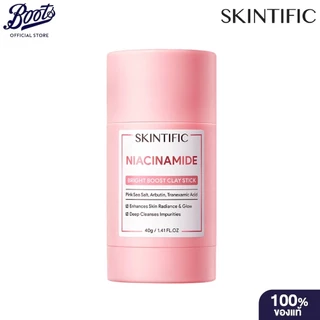 SKINTIFIC สคินทิฟฟิค ไนอะซินาไมด์ ไบรท์ เคลย์ สติ๊ก 40 กรัม