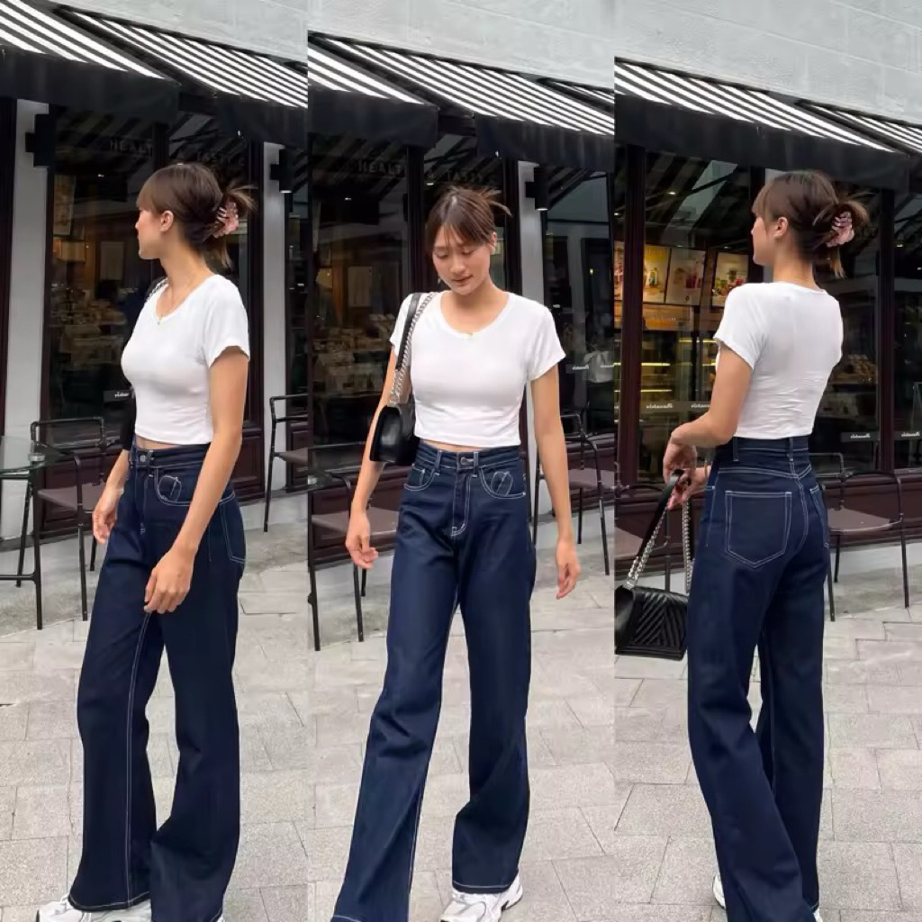 MNL Zoe jeans ทรงขากระบอก Size S