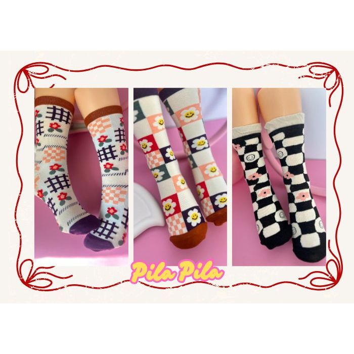 Pila Pila pilates Socks ถุงเท้าพิลาทิส มีกันลื่น Flower
