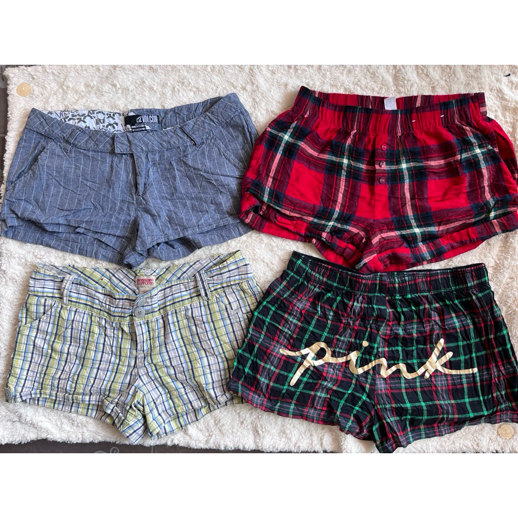 กางเกง ขาสั้น เอวต่ำ ลูกฟูกขนๆ สามส่วน 29/6/69 Aeropostale Abercrombie rock revival Quiksilver hard rock Volcom