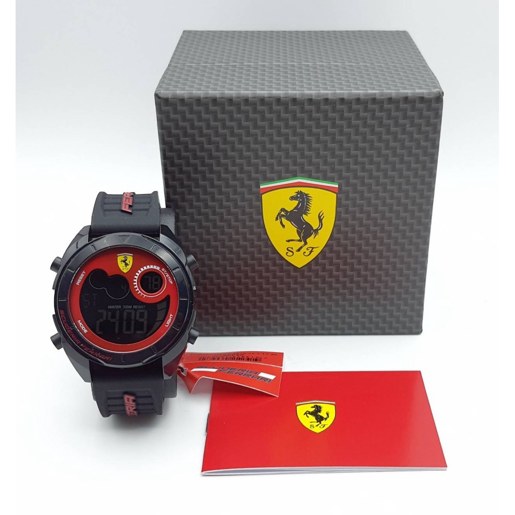 นาฬิกา FERRARI MEN'S 0830877 SCUDERIA FORZA DIGITAL 45 MM พร้อมกล่อง (ใหม่)