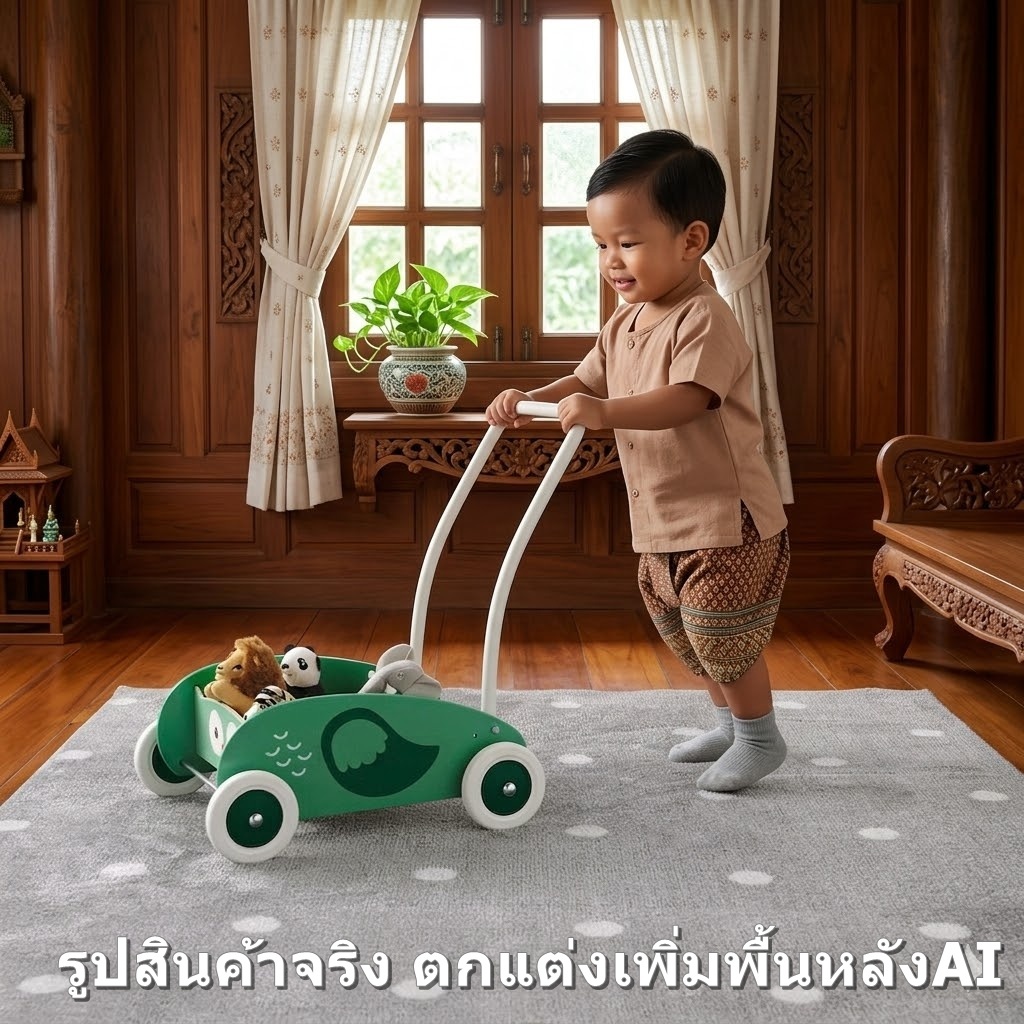 IKEA UPPSTA รถหัดเดิน รถเข็น ขนของ