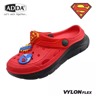 รองเท้าแตะADDAรองเท้าลำลอง สำหรับเด็ก แบบสวมหัวโต Superman รุ่น 5TD88BB ไซส์ 1-3 , 11-13