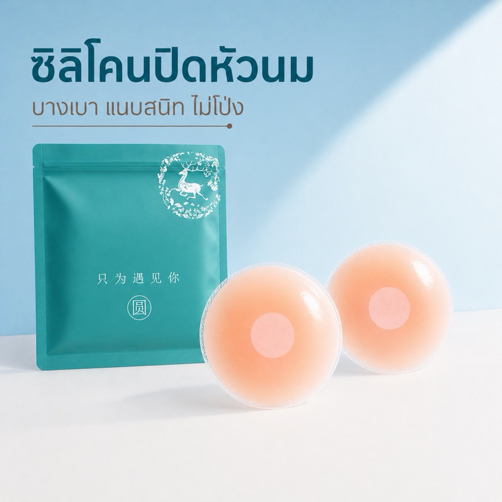 Palyo แผ่นซิลิโคนปิดจุก เนื้อนิ่ม ติดแน่น ไร้ขอบ พร้อมส่งหญิง