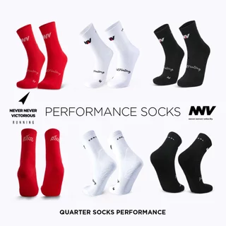 NNV Running Socks ถุงเท้าไร้ตะเข็บ ข้อกลาง กระชับฝ่าเท้าไม่ดิ้น หนานุ่มฝ่าเท้าพอดี