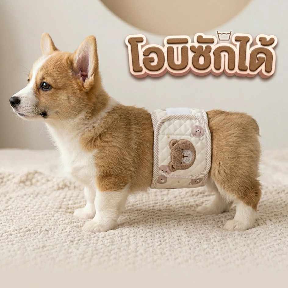 โอบิ ผ้าอ้อมสุนัขเพศผู้ แบบซักได้