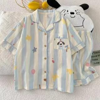ชุดนอนไหมญี่ปุ่น แขนสั้นขาสั้น ผ้านิ่มใส่สบาย สินค้าพร้อมส่ง