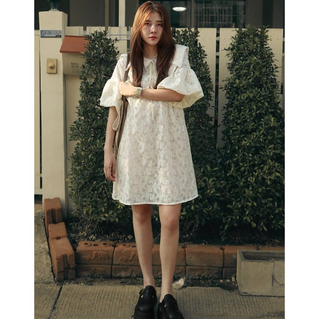 Morine minidress  มินิเดรสคอลใหม่  คิ้วท์มากกก