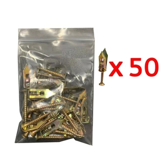 50/100pcs พุกปีกผีเสื้อ สกรู พุกปีกผีเสื้อ ชุดสกรูเกลียวปล่อยแบบขยาย พุกผีเสื้อเหล็ก พุกยิบซั่ม+สกรู Expansion screws