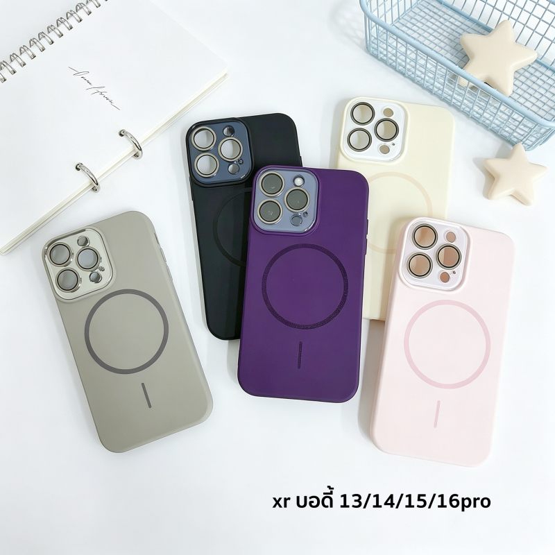 🔥ส่งจากไทย🔥ความเรียบง่าย magnetic เคส for iPhone XR body 15Pro 16Pro เคสไอโฟน Xr บอดี้ 13Pro 14pro body 15pro case