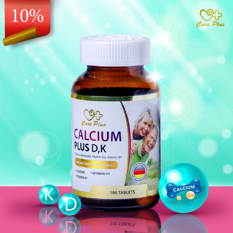 Care Plus Calcium Plus D,K 100 tablets