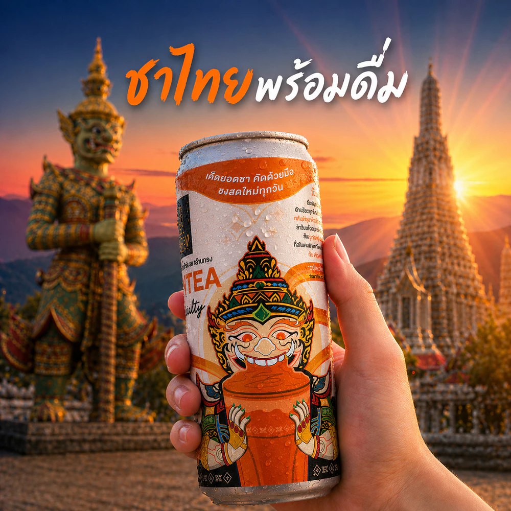 ชาไทยพร้อมดื่ม สูตรพิเศษ ตราช้างทอง