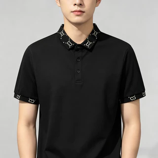 PROMAN เสื้อโปโลผู้ชาย ทรงหลวมสบาย ผ้าฝ้ายแท้ ใส่ไปทำงาน-เที่ยวได้ สีไม่ซีด ไซส์ M-3XL