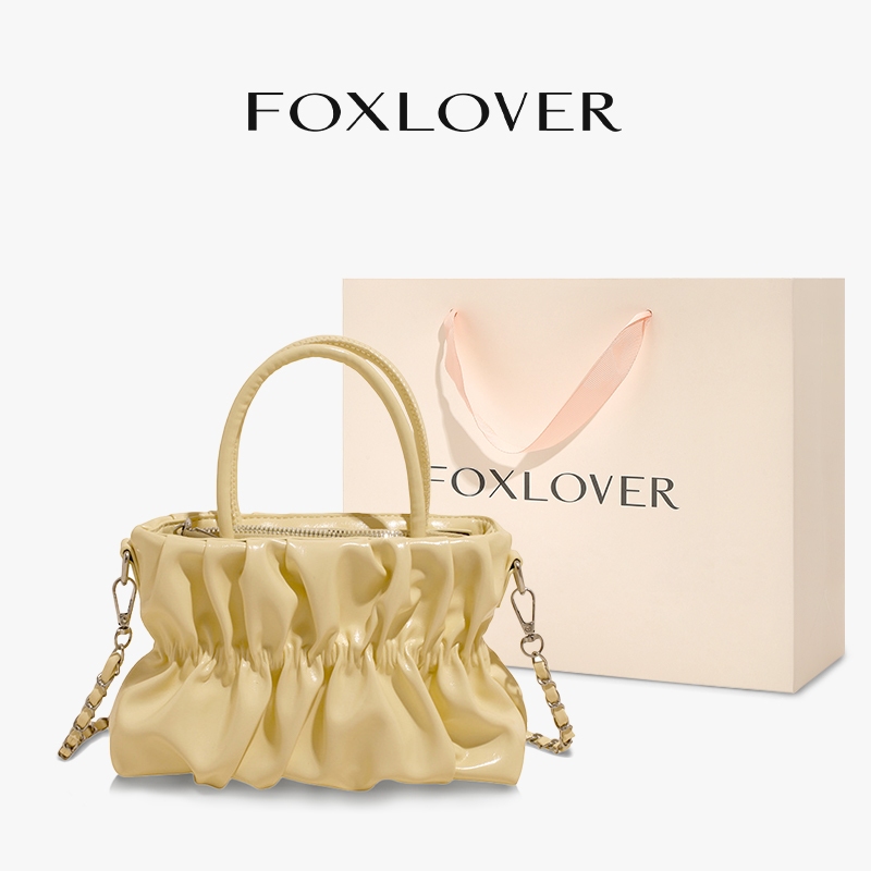 FOXLOVER ผู้หญิงกระเป๋าสะพายข้าง สายไหล่แบบโซ่แฟชั่น อินเทรนด์และหลากหลาย ใส่ได้กับเสื้อผ้าทุกแบบ