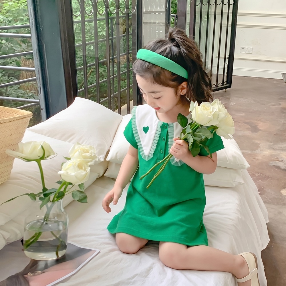PRINCESS KESLI ชุดเดรส แฟชั่นฤดูร้อน สไตล์เกาหลี สําหรับเด็กผู้หญิง อายุ 1-9 ปี รูปที่ 8