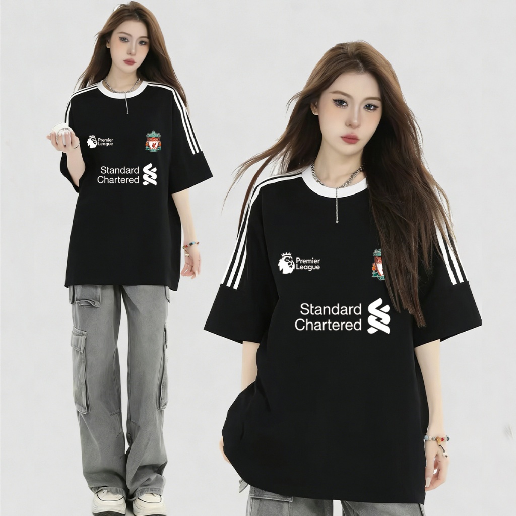Q-1498 เสื้อยืดโอเวอร์ไซส์ สไตล์เกาหลี เท่ๆ ใส่สบาย