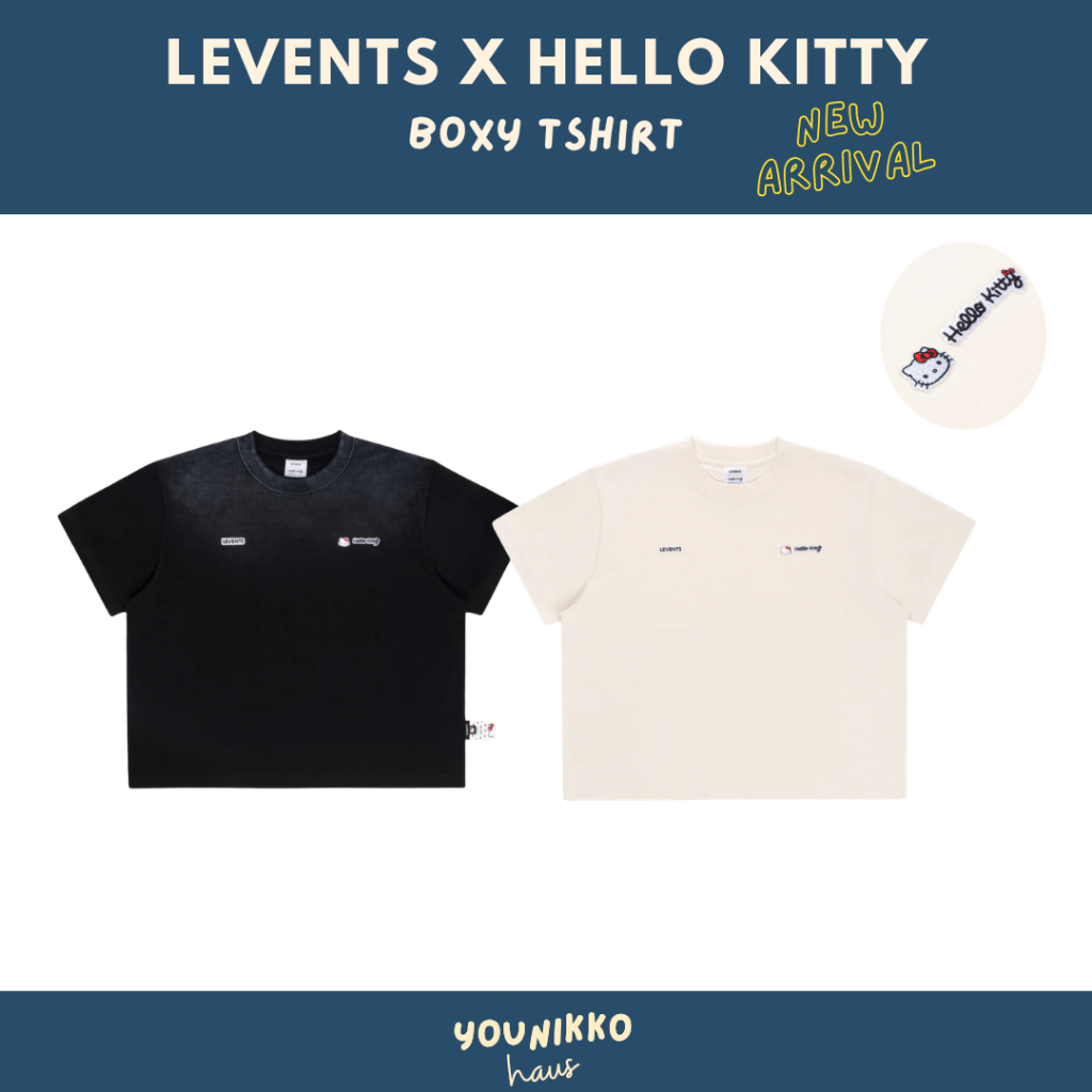 (พร้อมส่ง_ส่งด่วนได้) Levents Boxy Kitty t-shirt เสื้อยืด