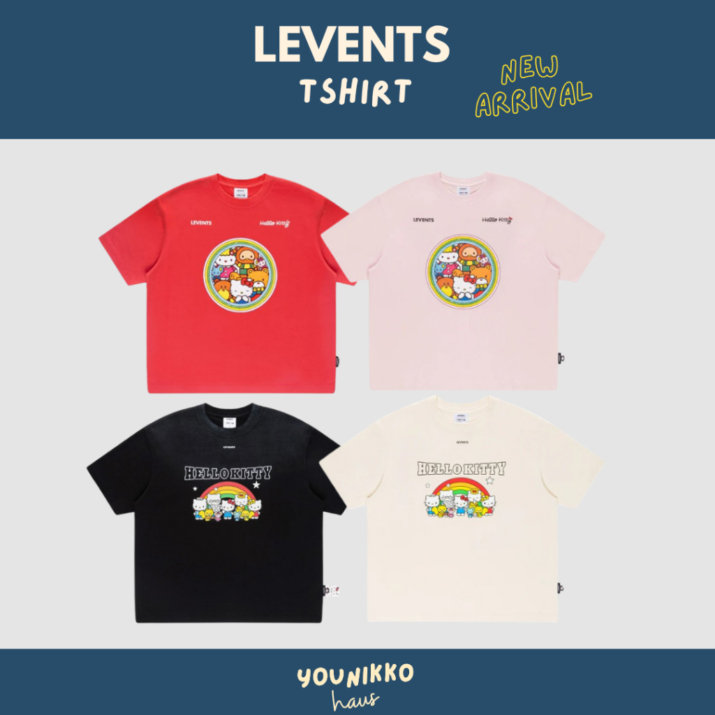 (พร้อมส่ง_ส่งด่วนได้) Levents x hello kit ty tshirt เสื้อยืดลายยอดฮิต