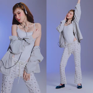 Bemingpants082-Lami Shorts - กางเกงขายาวลายการ์ตูนแมตช์ลุคเดียวกับสายเดี่ยวใส่เป็นเซ็ตน่ารัก